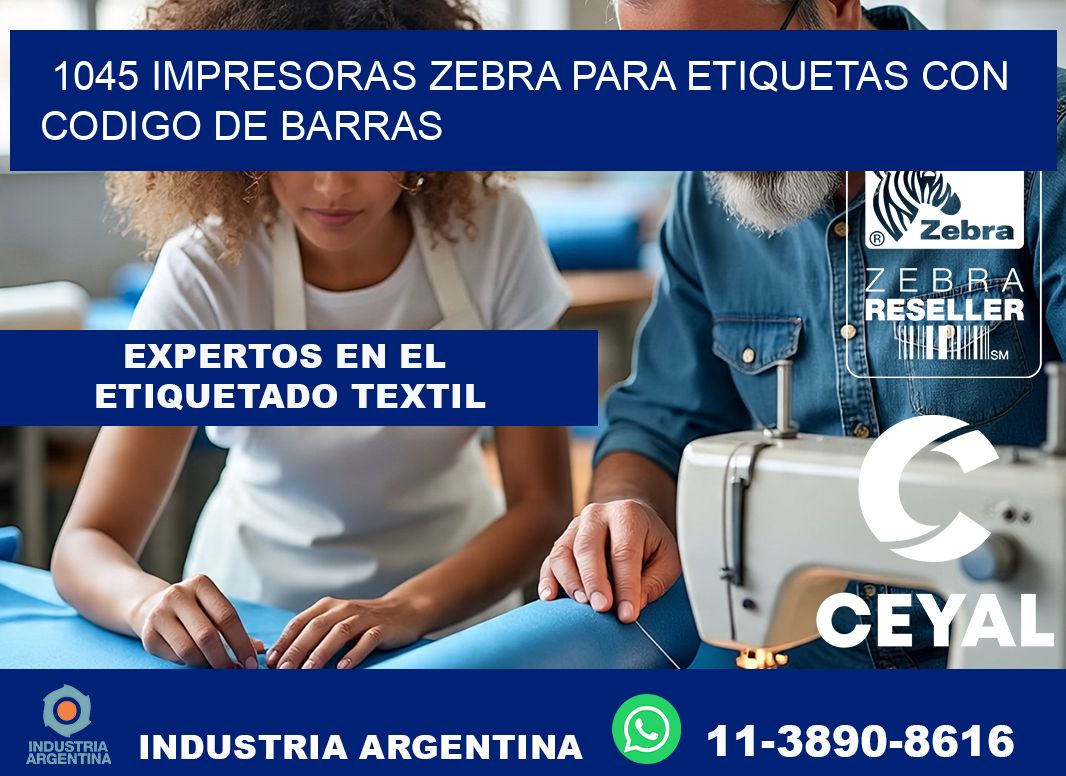 1045 impresoras zebra para etiquetas con codigo de barras
