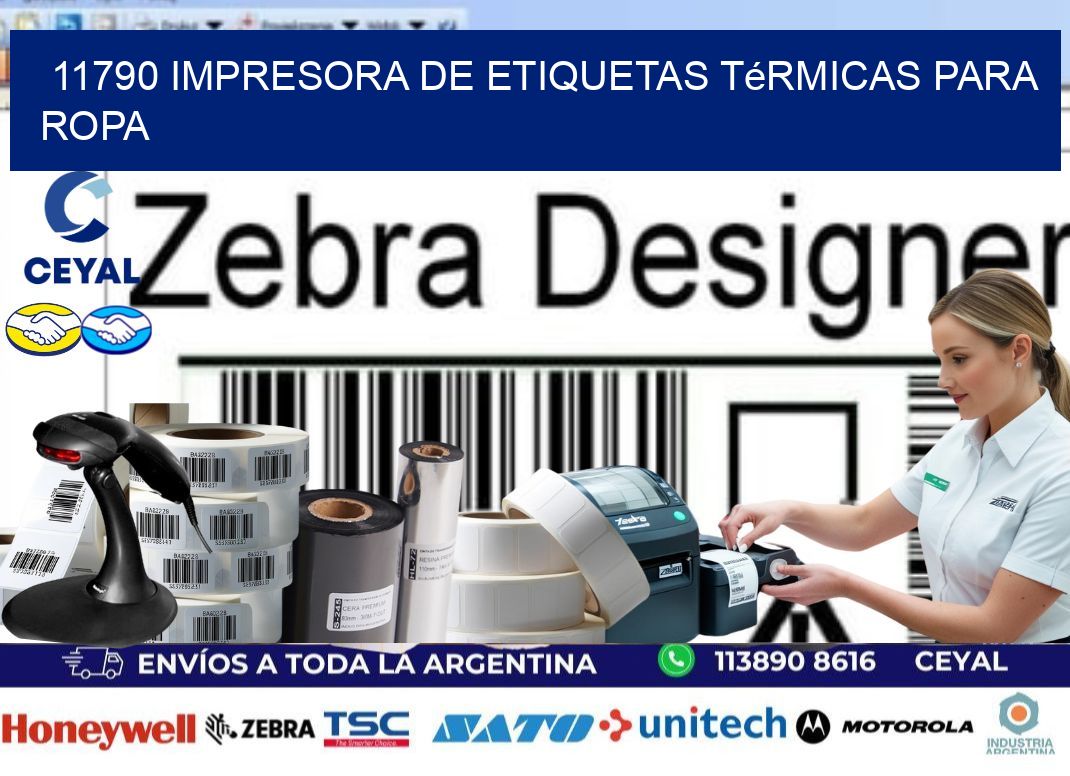 11790 impresora de etiquetas térmicas para ropa