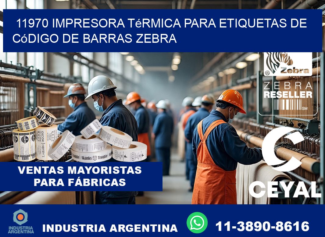11970 impresora térmica para etiquetas de código de barras Zebra