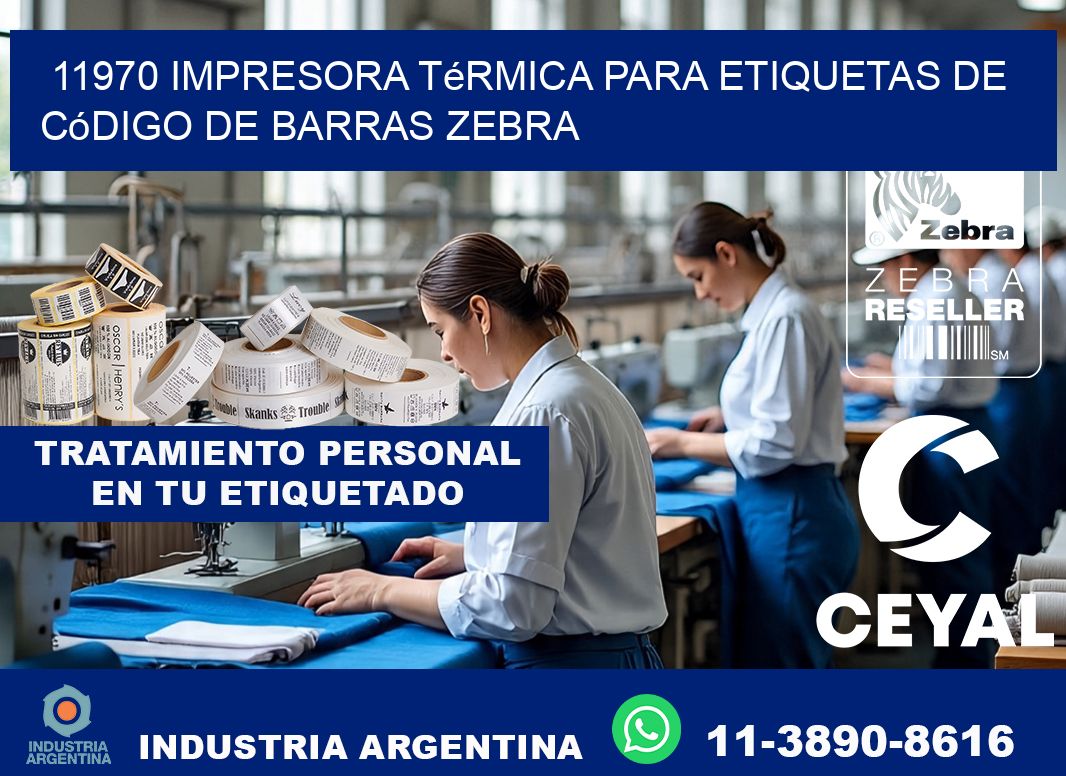 11970 impresora térmica para etiquetas de código de barras Zebra
