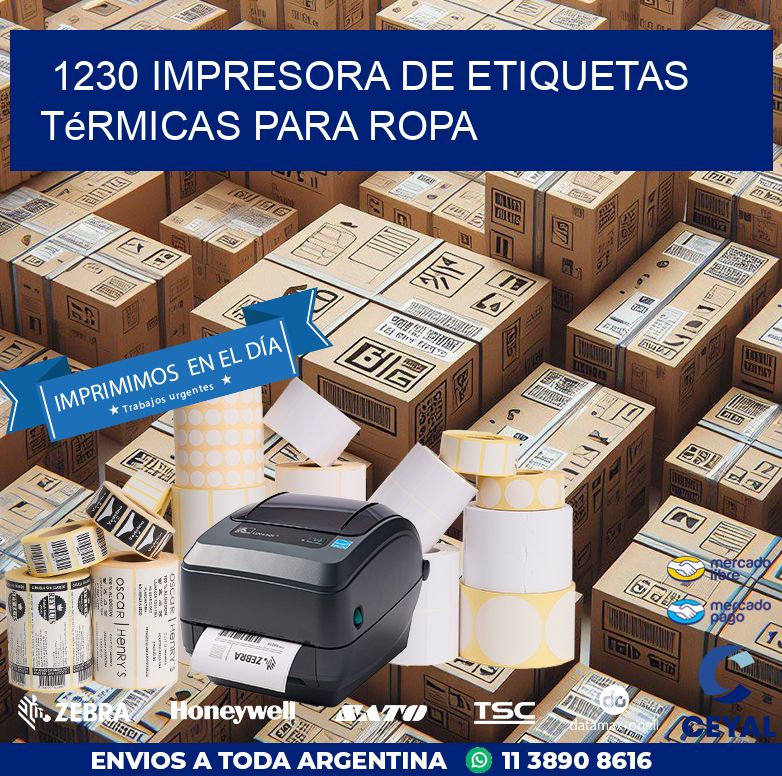 1230 impresora de etiquetas térmicas para ropa