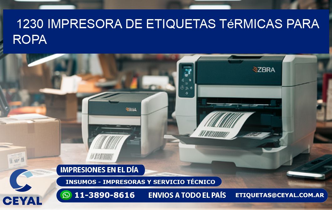 1230 impresora de etiquetas térmicas para ropa