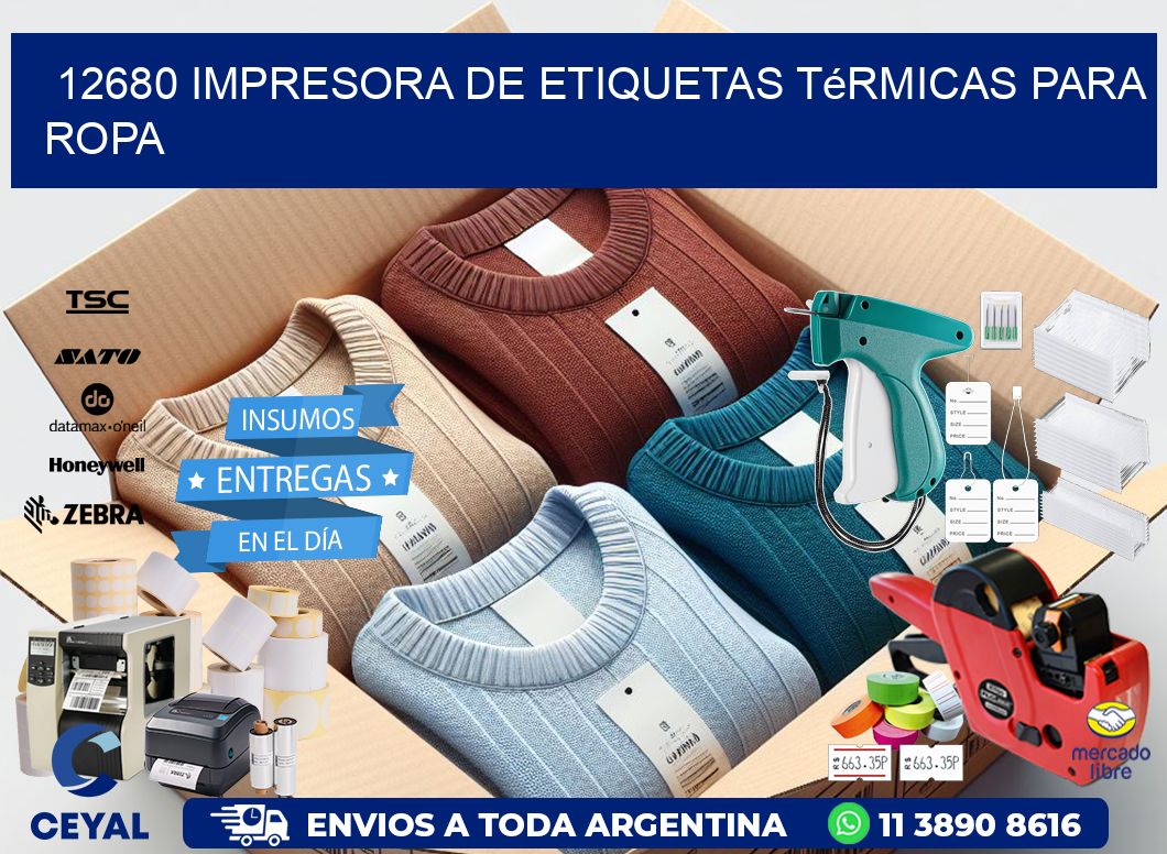 12680 impresora de etiquetas térmicas para ropa