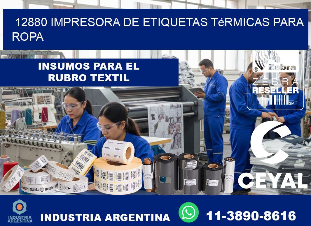 12880 impresora de etiquetas térmicas para ropa