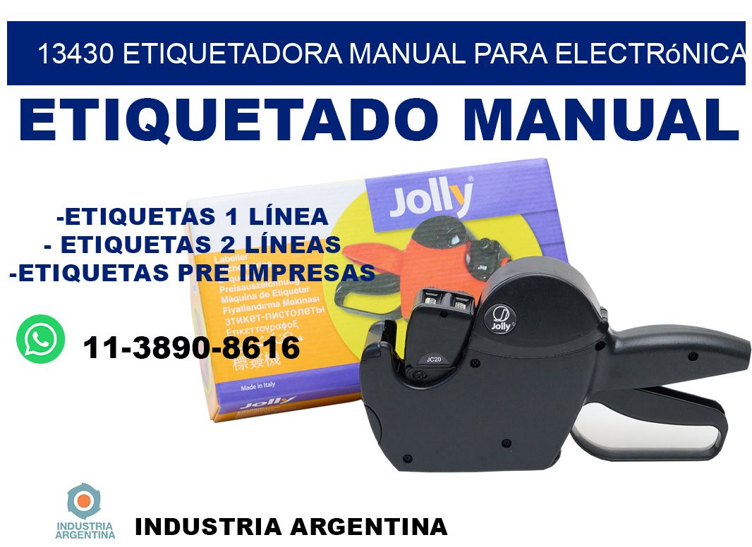 13430 etiquetadora manual para electrónica