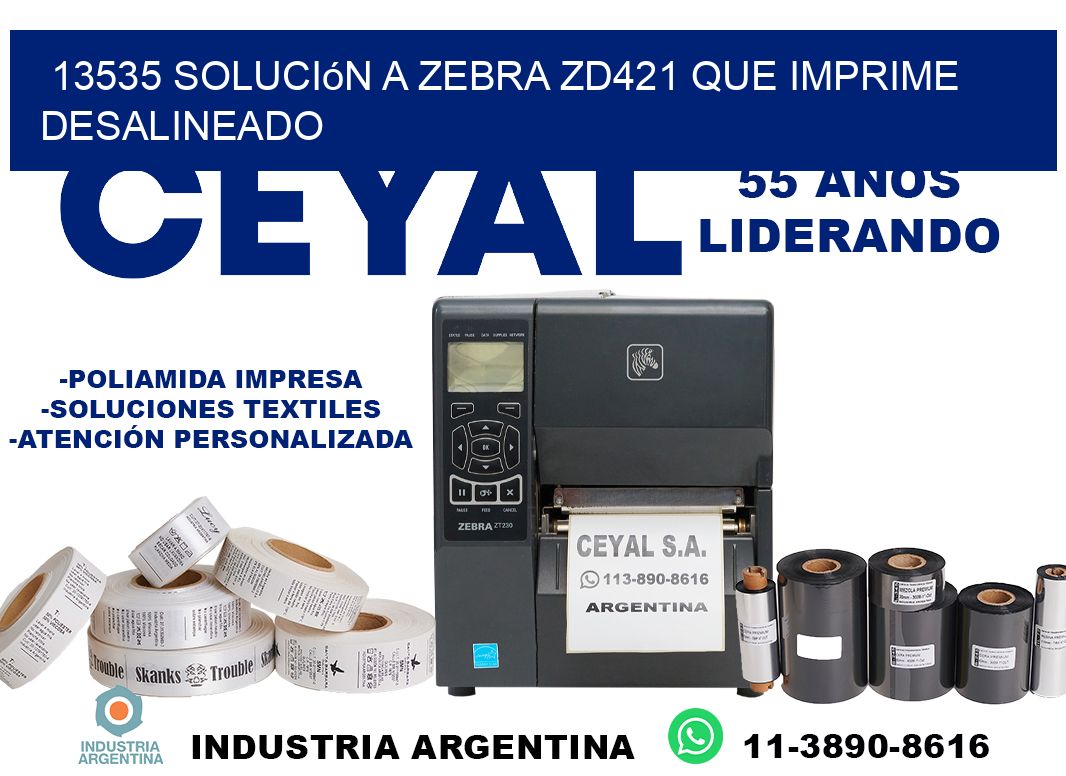 13535 solución a zebra zd421 que imprime desalineado
