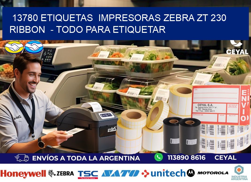 13780 etiquetas  impresoras zebra zt 230 ribbon  – Todo para Etiquetar
