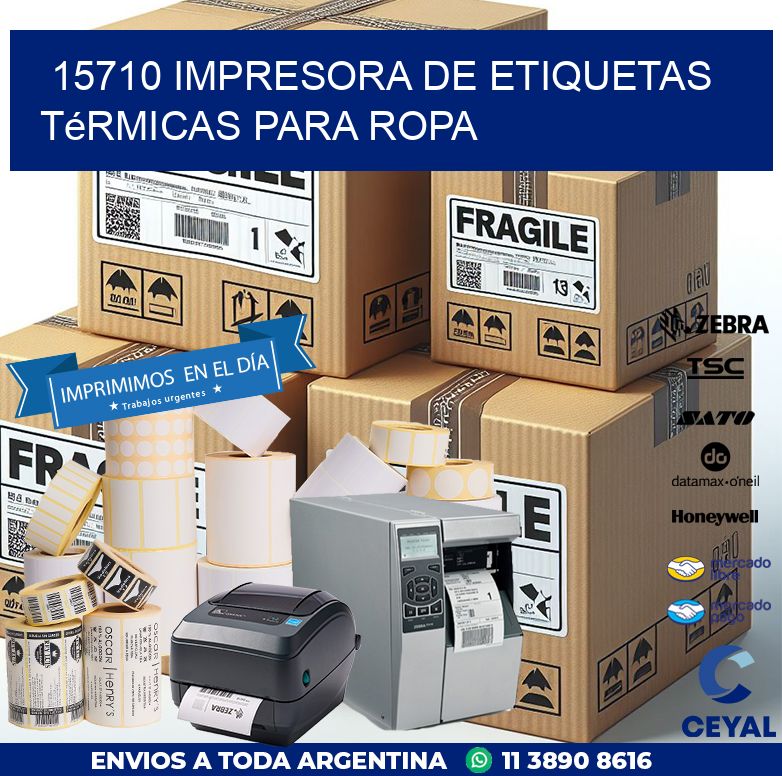 15710 impresora de etiquetas térmicas para ropa
