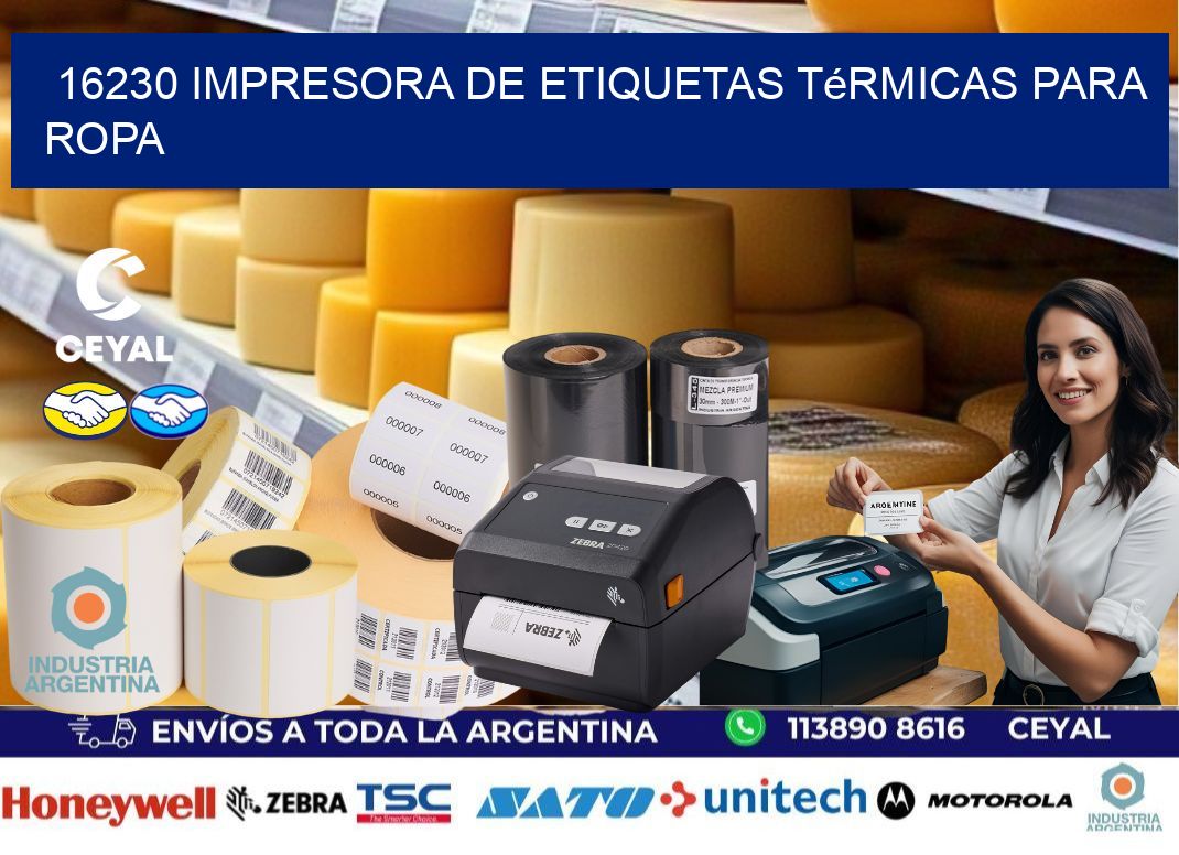 16230 impresora de etiquetas térmicas para ropa