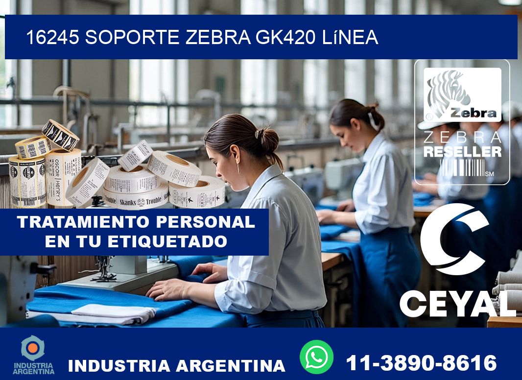 16245 soporte zebra gk420 línea