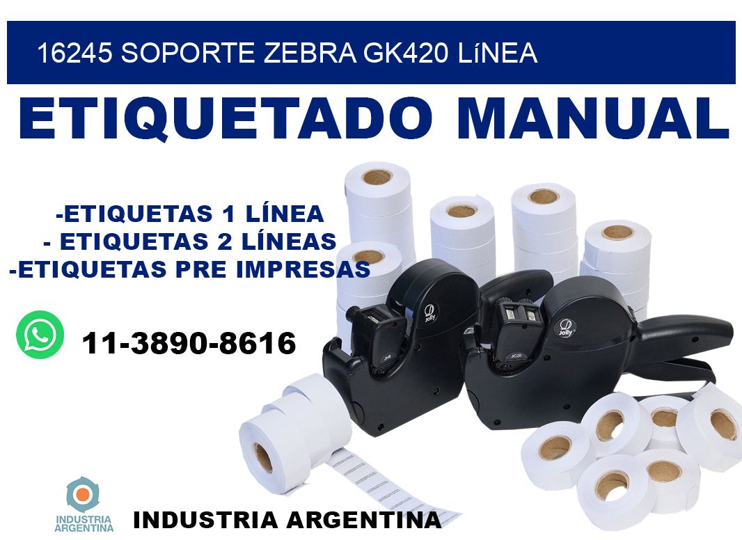 16245 soporte zebra gk420 línea