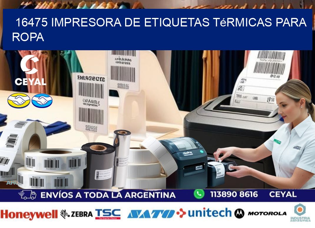 16475 impresora de etiquetas térmicas para ropa