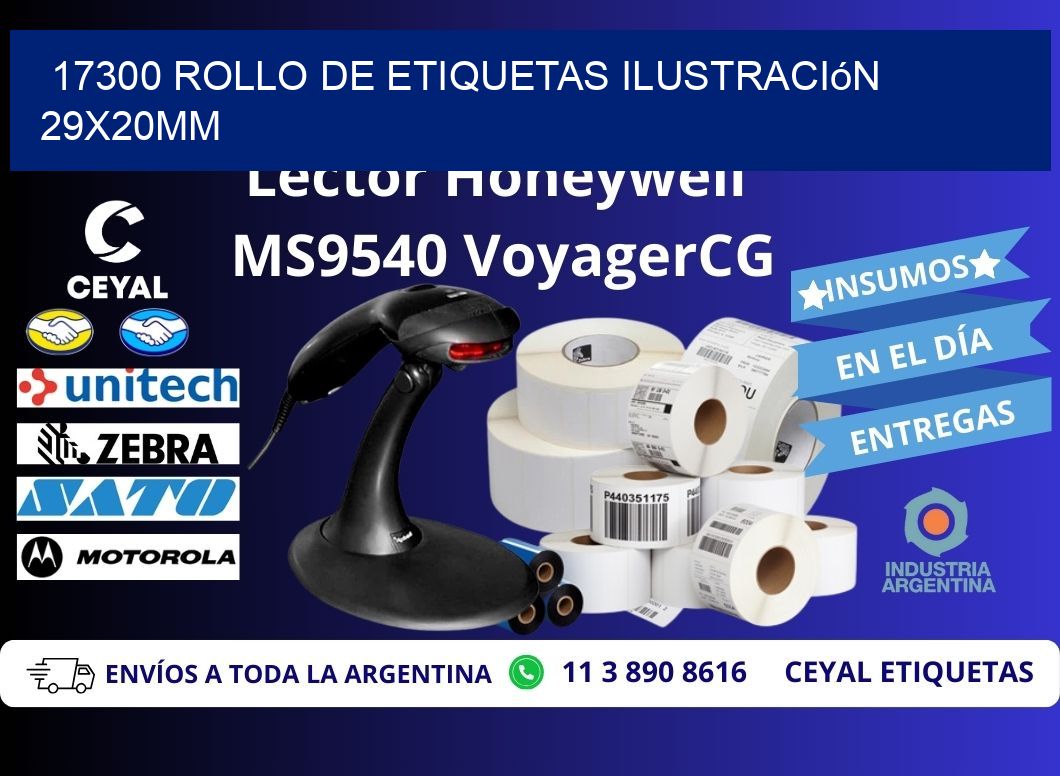 17300 Rollo De Etiquetas Ilustración 29x20mm