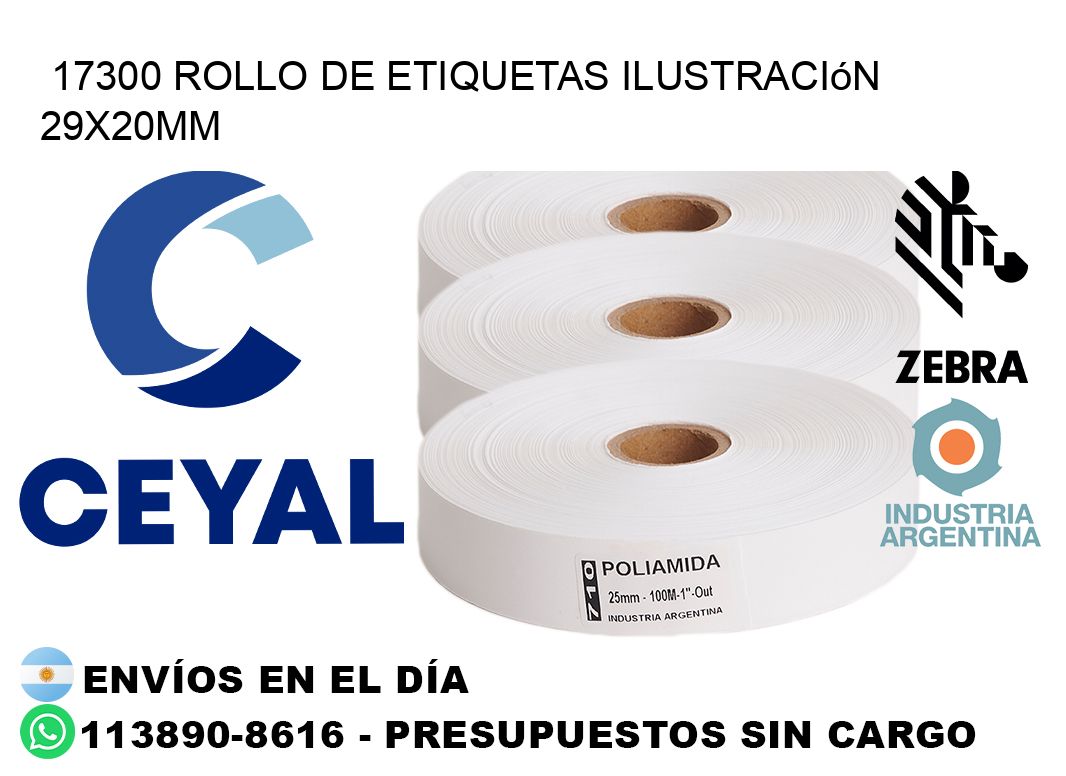 17300 Rollo De Etiquetas Ilustración 29x20mm