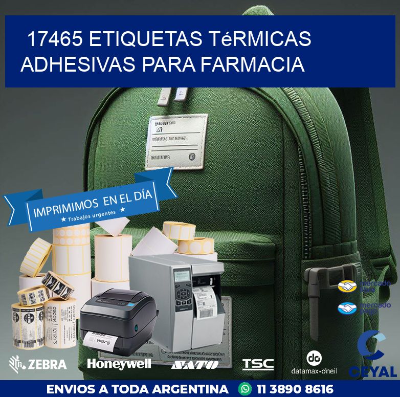 17465 etiquetas térmicas adhesivas para farmacia