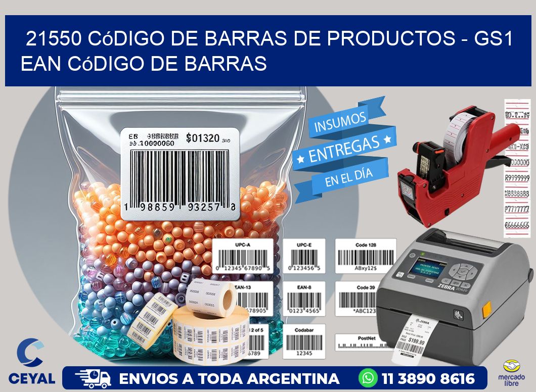 21550 Código de Barras de productos - GS1 ean Código de Barras