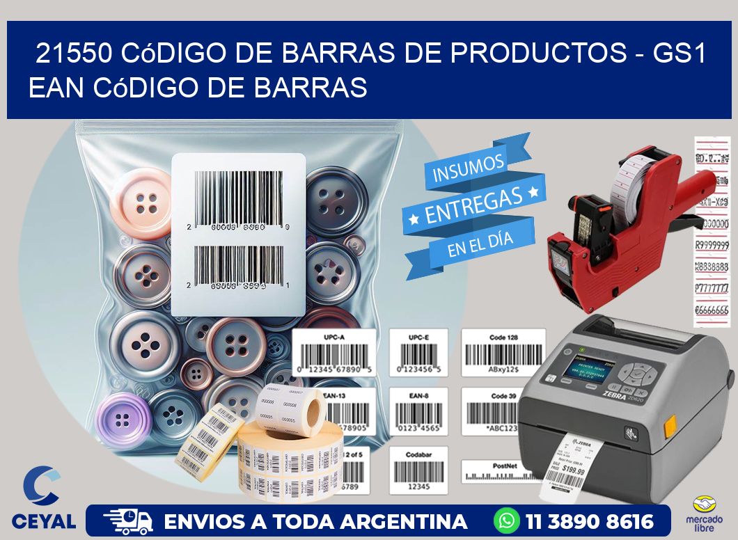 21550 Código de Barras de productos - GS1 ean Código de Barras