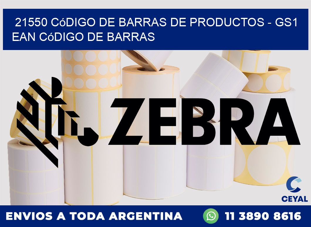 21550 Código de Barras de productos - GS1 ean Código de Barras