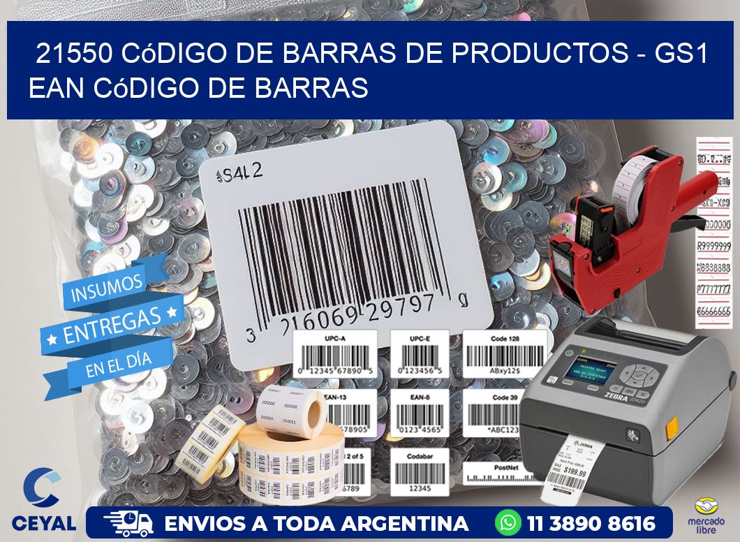 21550 Código de Barras de productos – GS1 ean Código de Barras