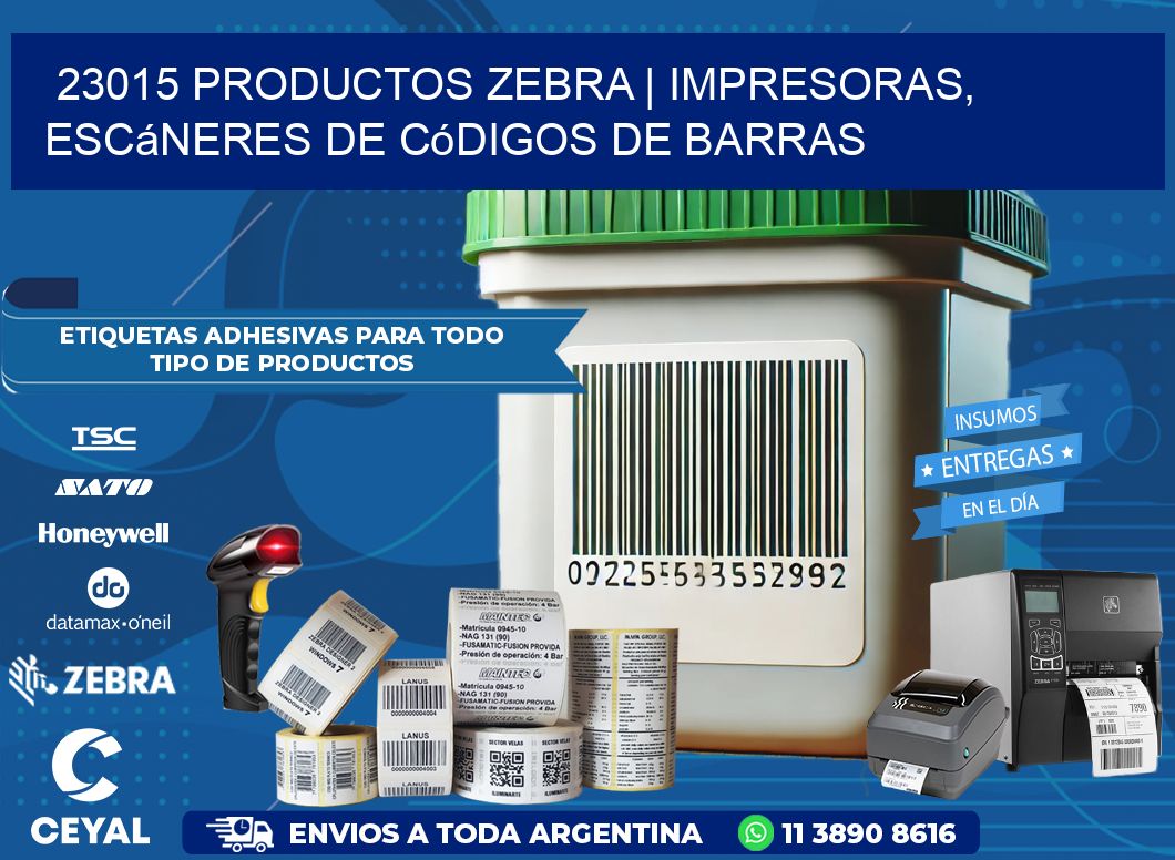 23015 Productos Zebra | Impresoras, escáneres de códigos de barras