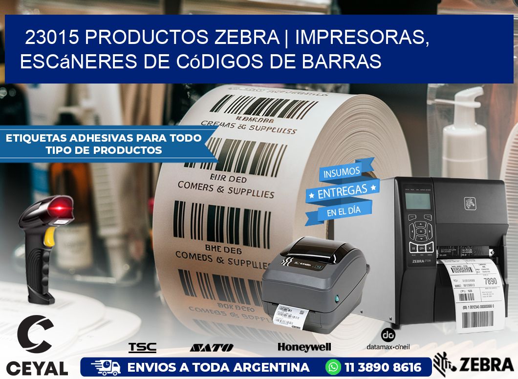 23015 Productos Zebra | Impresoras, escáneres de códigos de barras