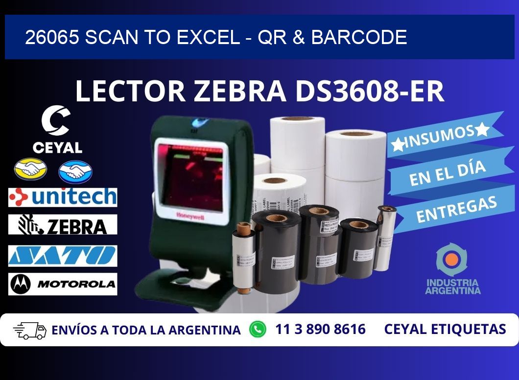 26065 Scan to Excel - QR & Barcode