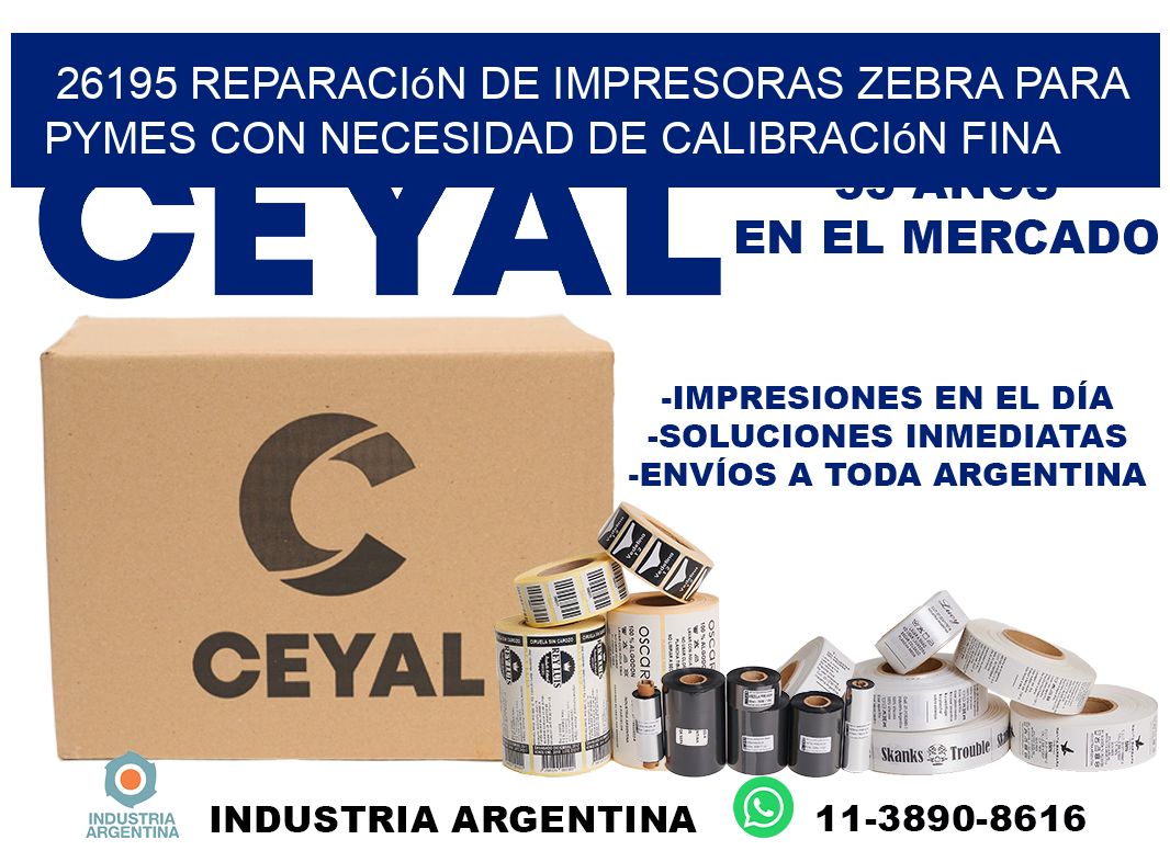 26195 reparación de impresoras zebra para pymes con necesidad de calibración fina