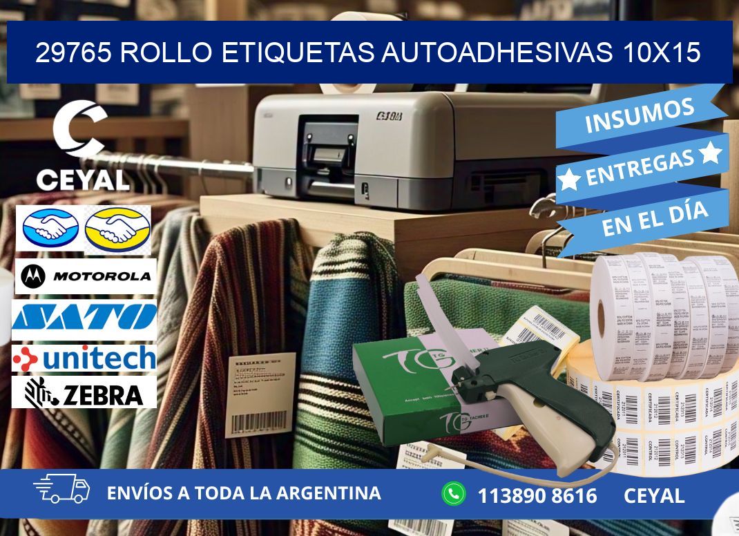 29765 Rollo Etiquetas autoadhesivas 10x15