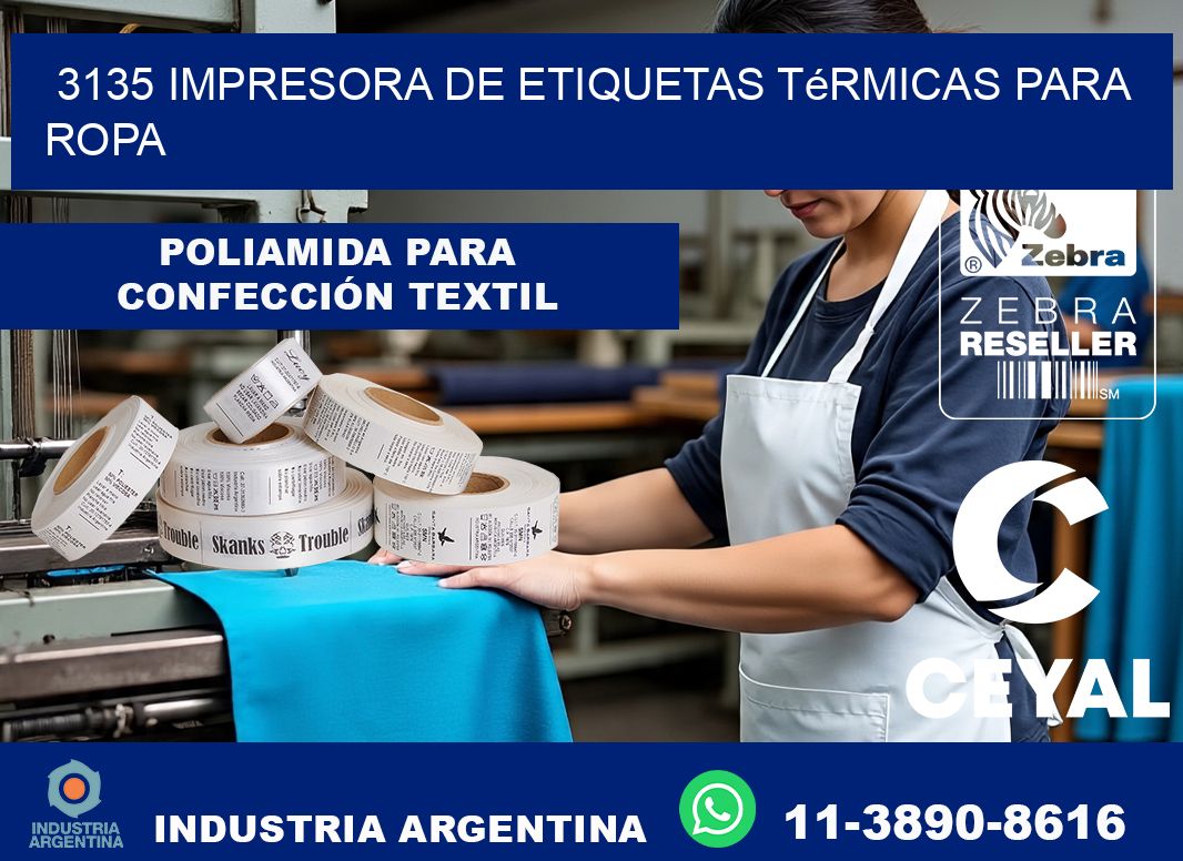 3135 impresora de etiquetas térmicas para ropa