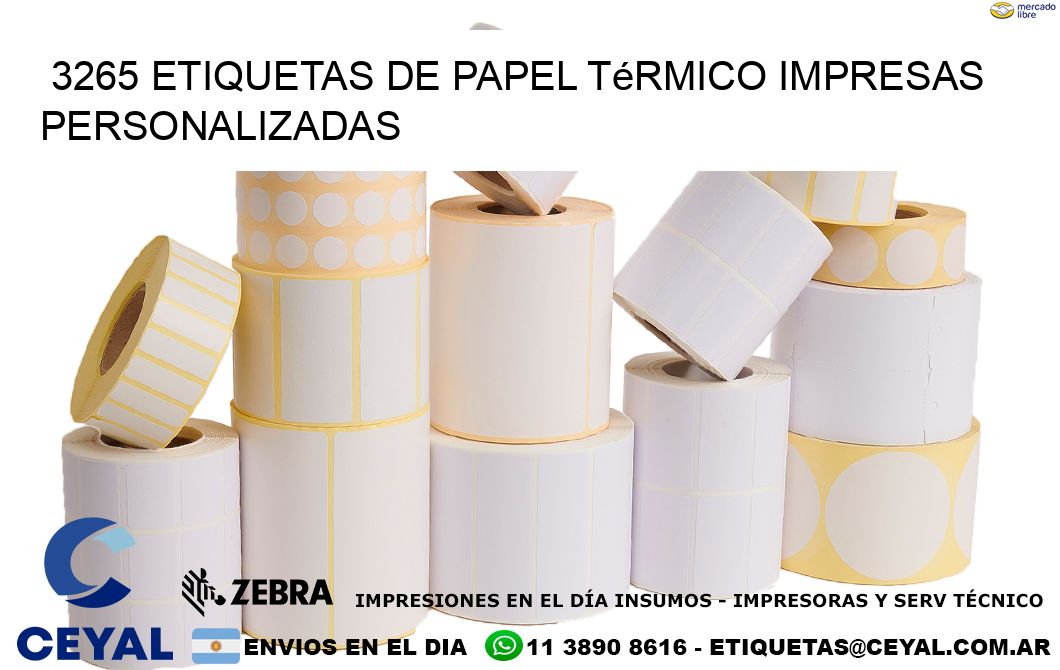 3265 Etiquetas de papel térmico impresas personalizadas