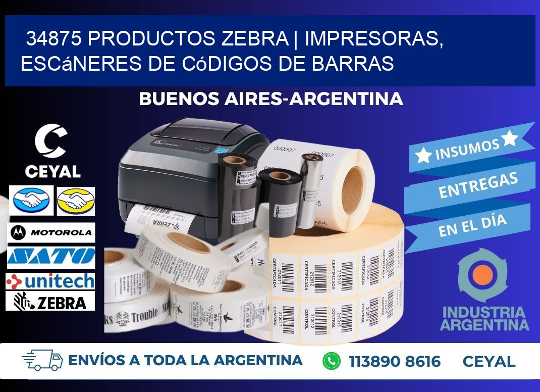 34875 Productos Zebra | Impresoras, escáneres de códigos de barras