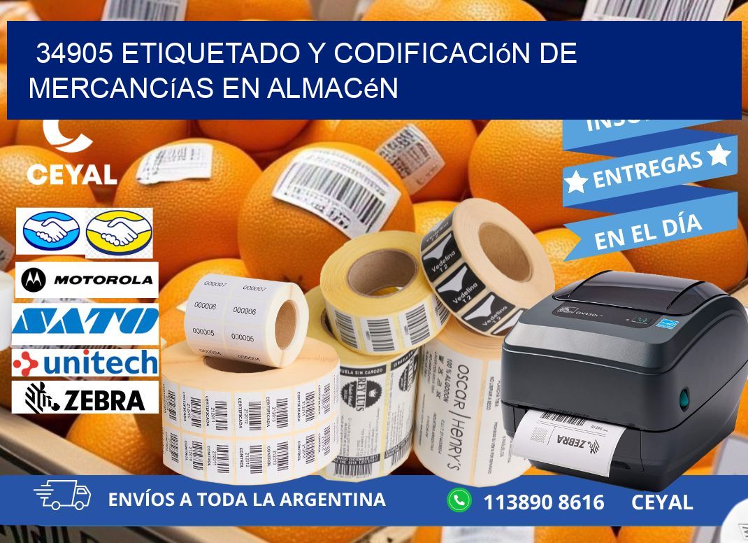 34905 Etiquetado y codificación de mercancías en almacén