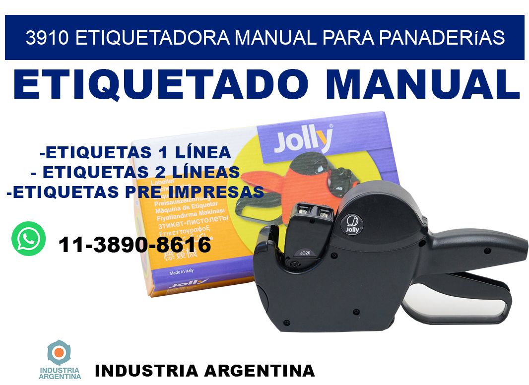3910 etiquetadora manual para panaderías