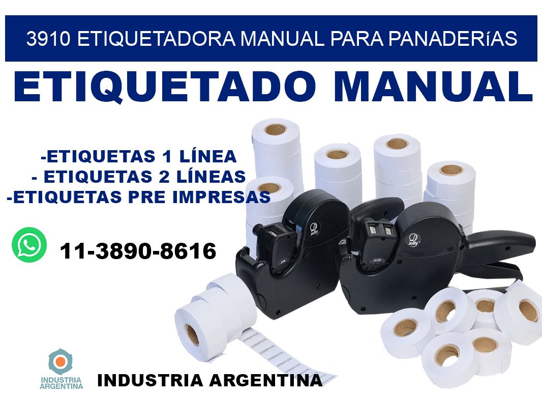 3910 etiquetadora manual para panaderías