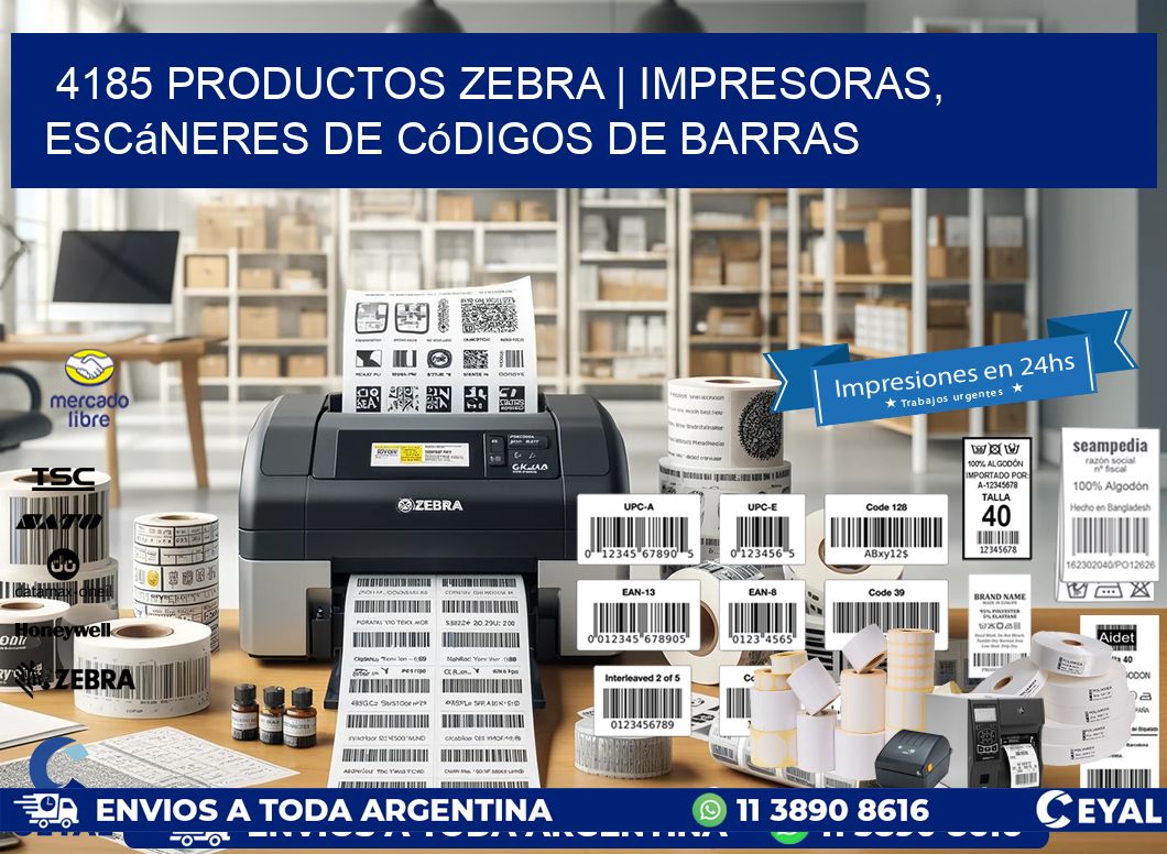 4185 Productos Zebra | Impresoras, escáneres de códigos de barras