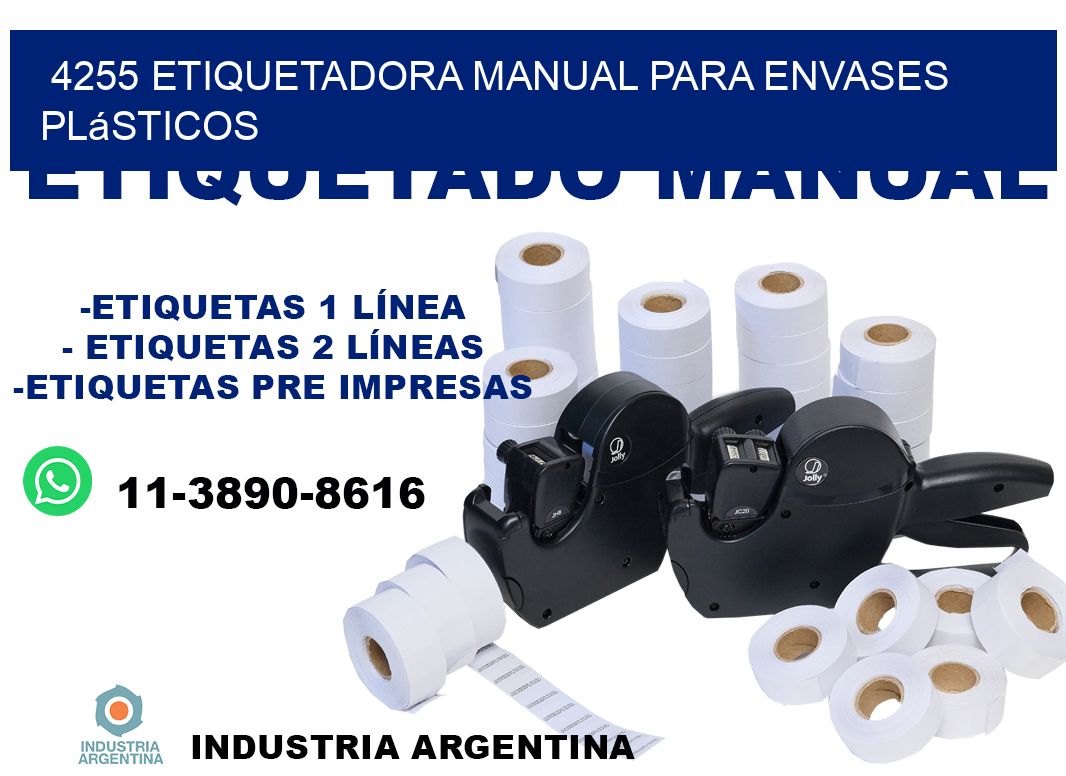 4255 etiquetadora manual para envases plásticos