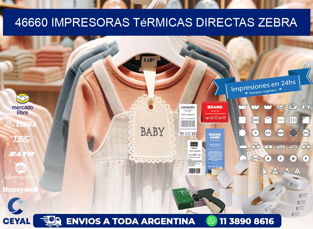 46660 impresoras térmicas directas zebra