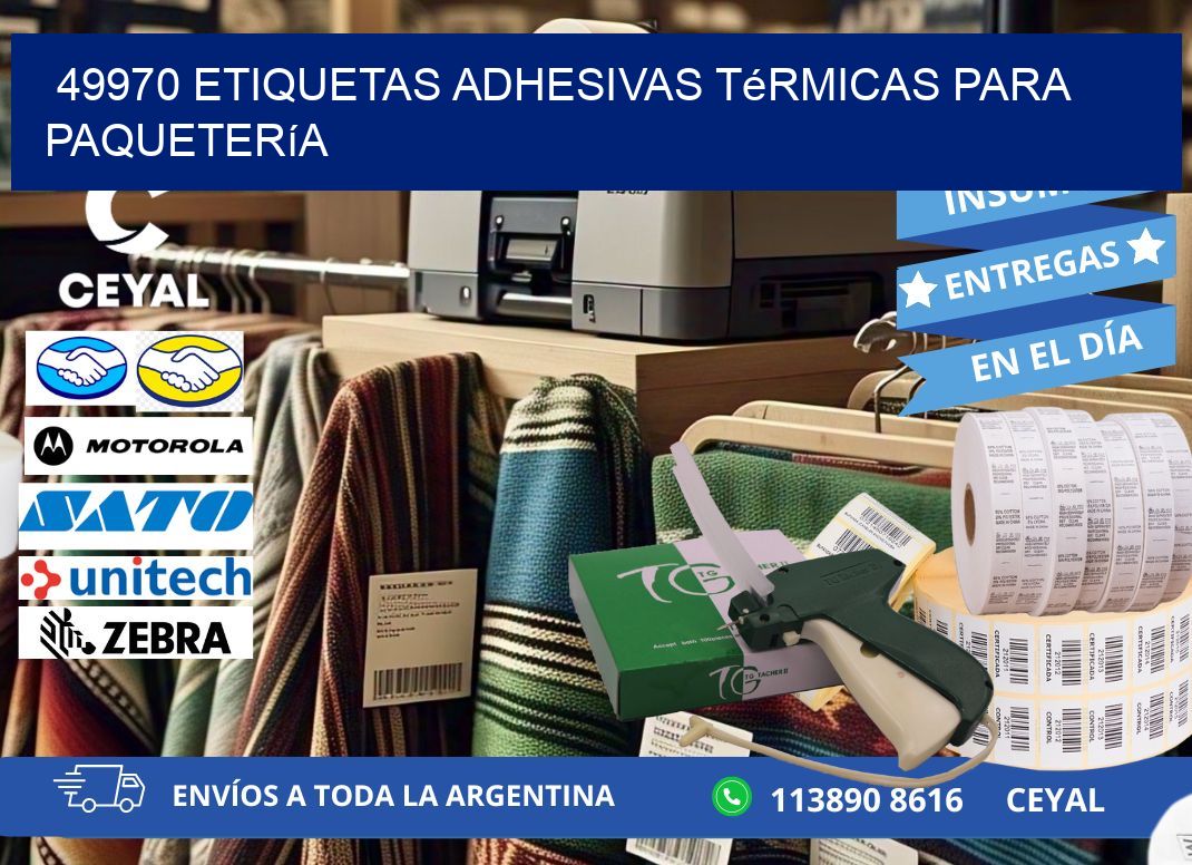 49970 etiquetas adhesivas térmicas para paquetería