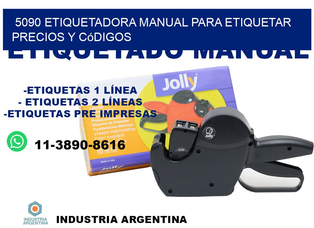 5090 etiquetadora manual para etiquetar precios y códigos