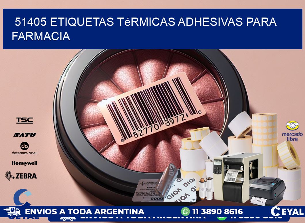 51405 etiquetas térmicas adhesivas para farmacia