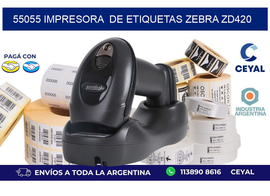 55055 impresora de etiquetas Zebra ZD420