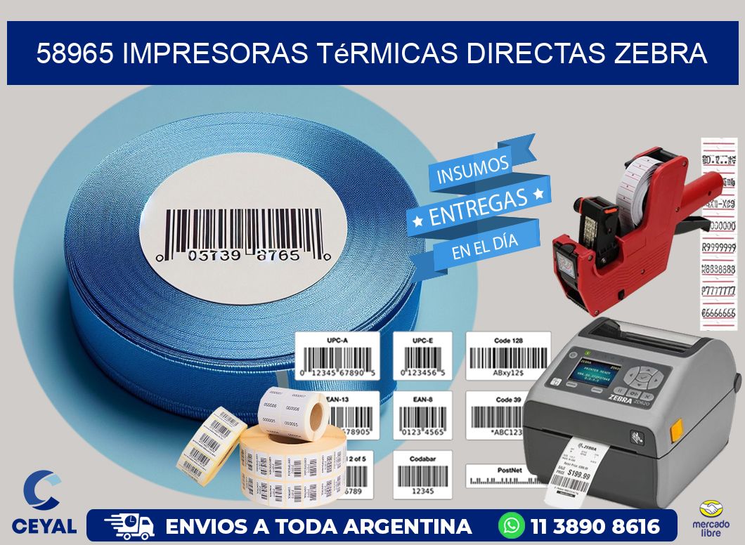 58965 impresoras térmicas directas zebra
