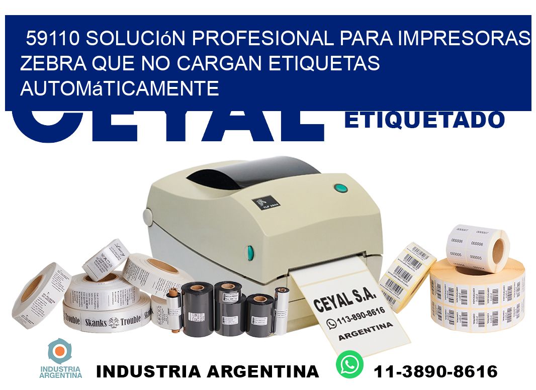 59110 solución profesional para impresoras zebra que no cargan etiquetas automáticamente