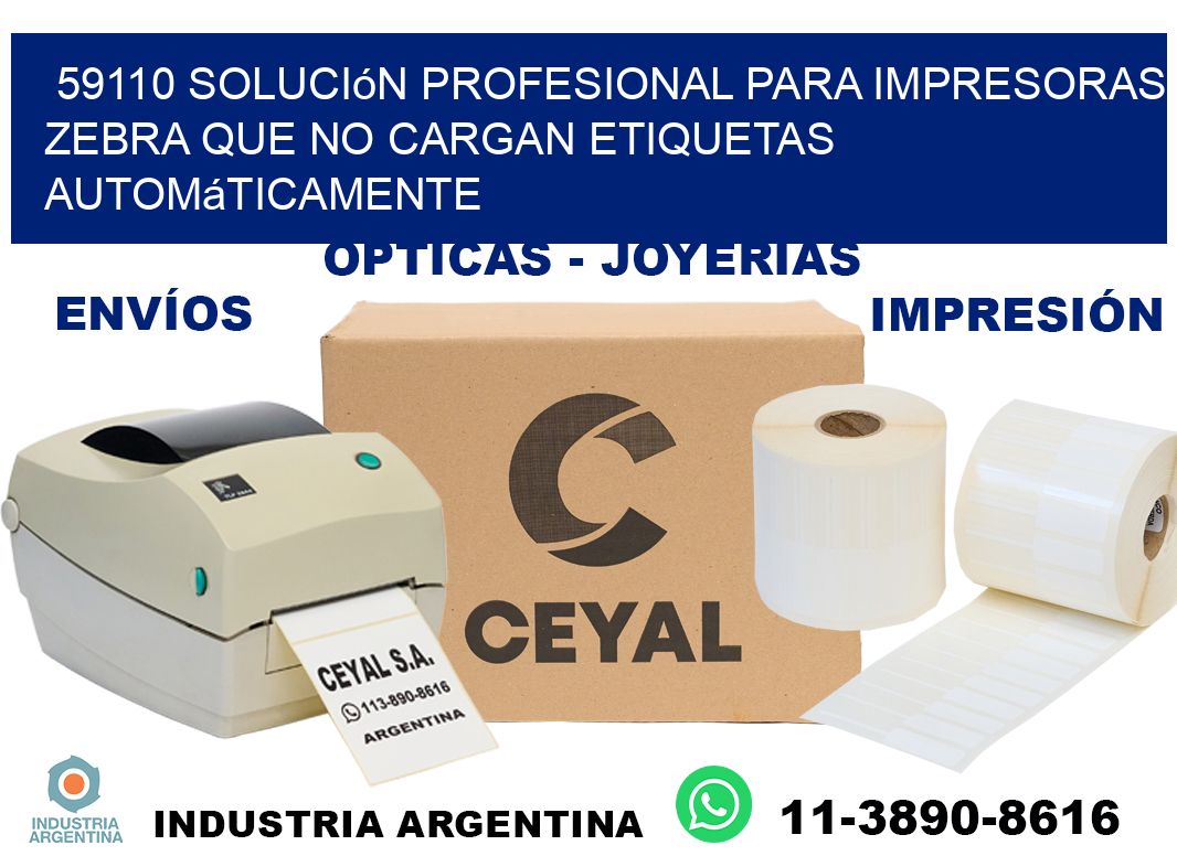 59110 solución profesional para impresoras zebra que no cargan etiquetas automáticamente
