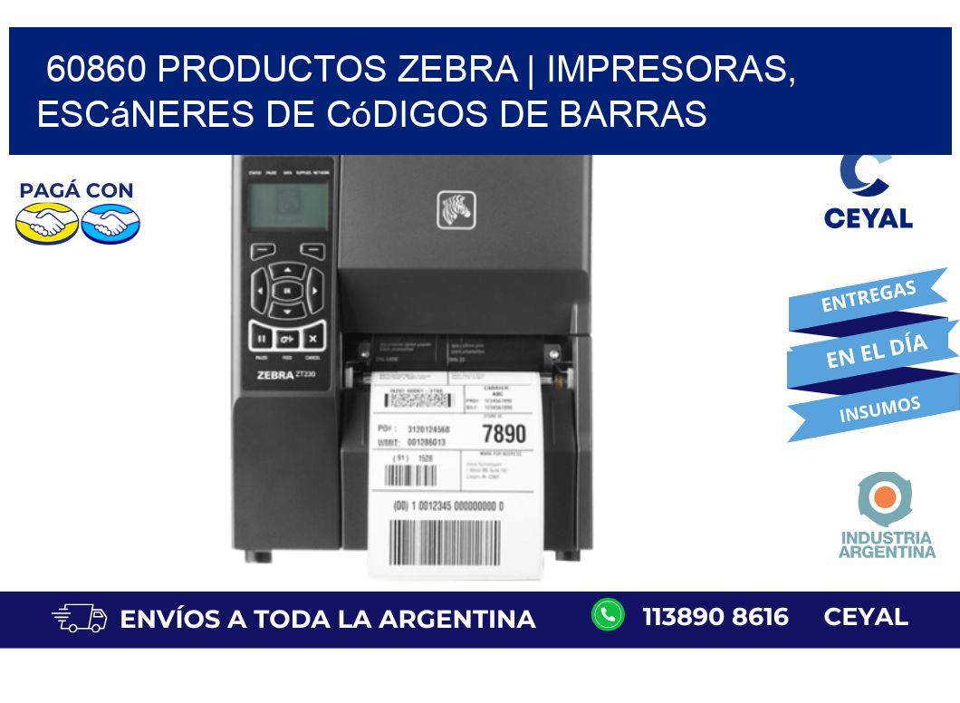 60860 Productos Zebra | Impresoras, escáneres de códigos de barras