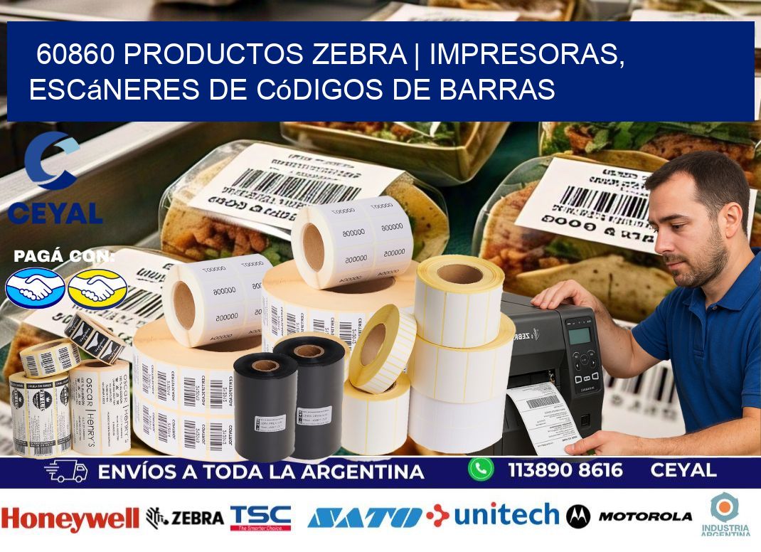 60860 Productos Zebra | Impresoras, escáneres de códigos de barras