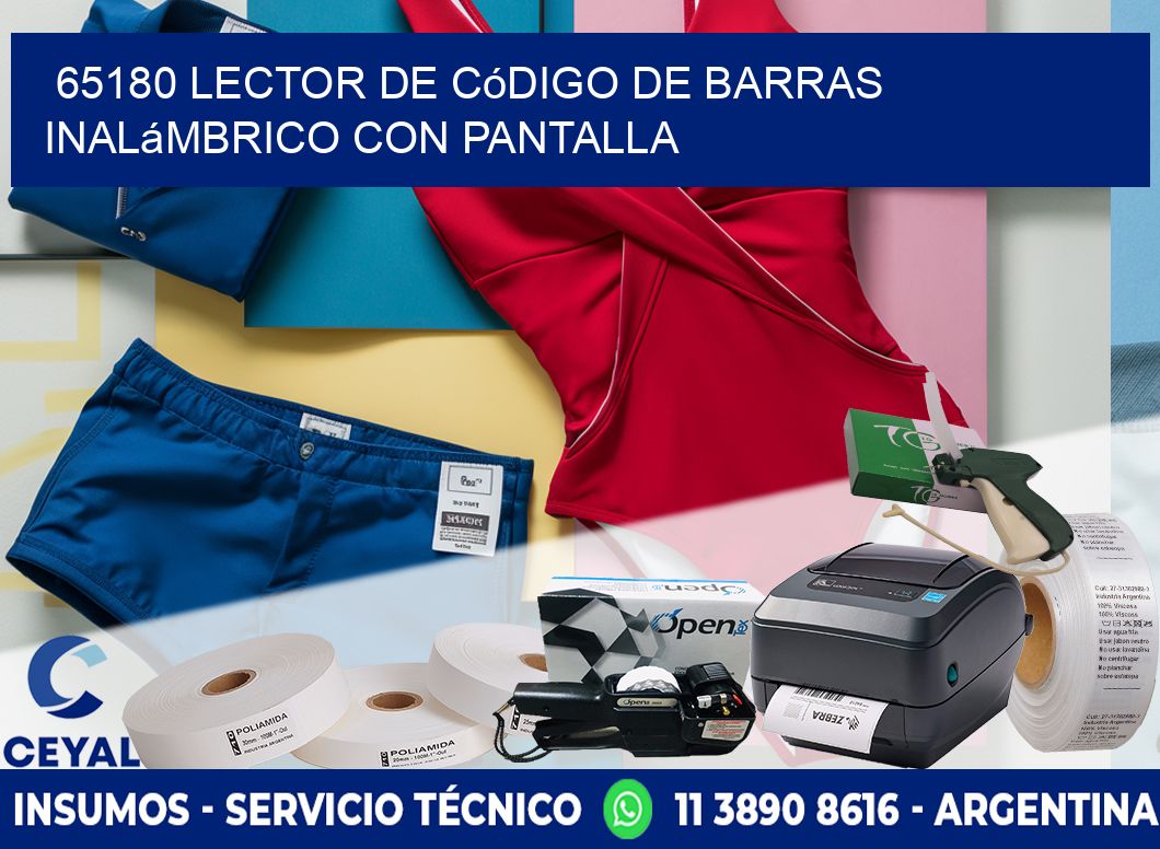 65180 Lector de código de barras inalámbrico con Pantalla
