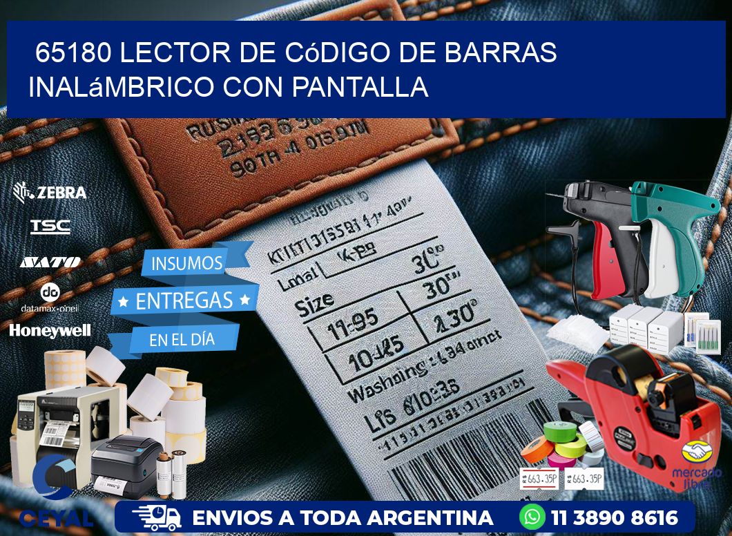 65180 Lector de código de barras inalámbrico con Pantalla