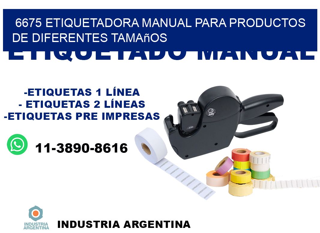 6675 etiquetadora manual para productos de diferentes tamaños