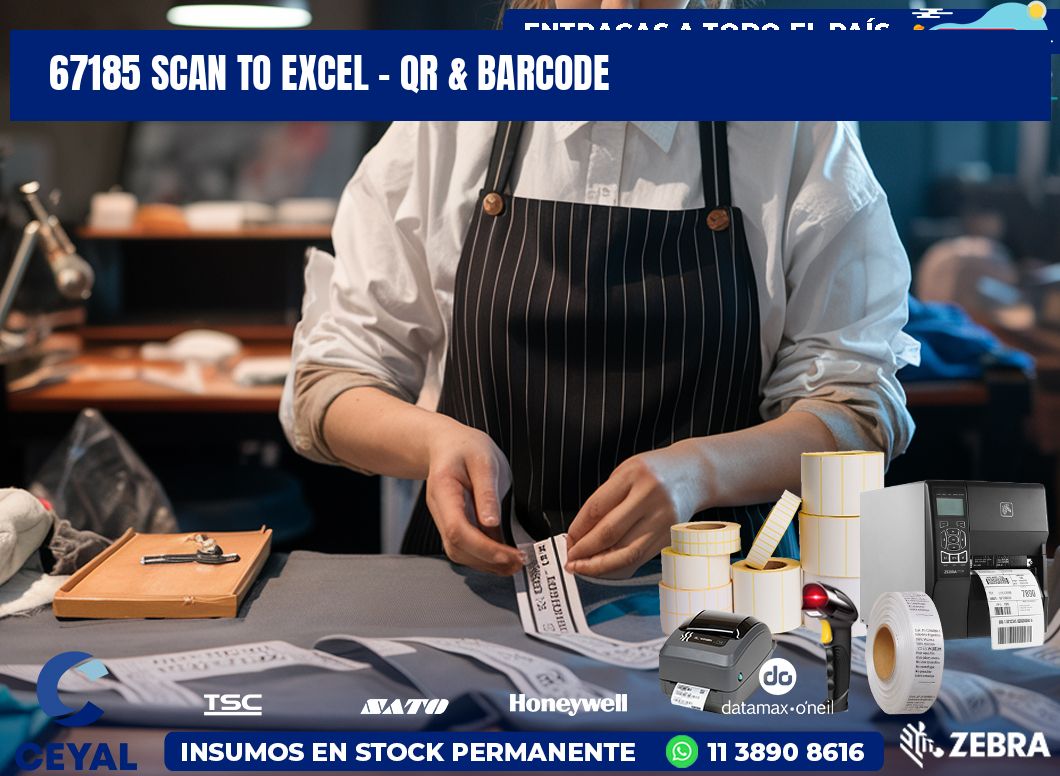 67185 Scan to Excel – QR & Barcode